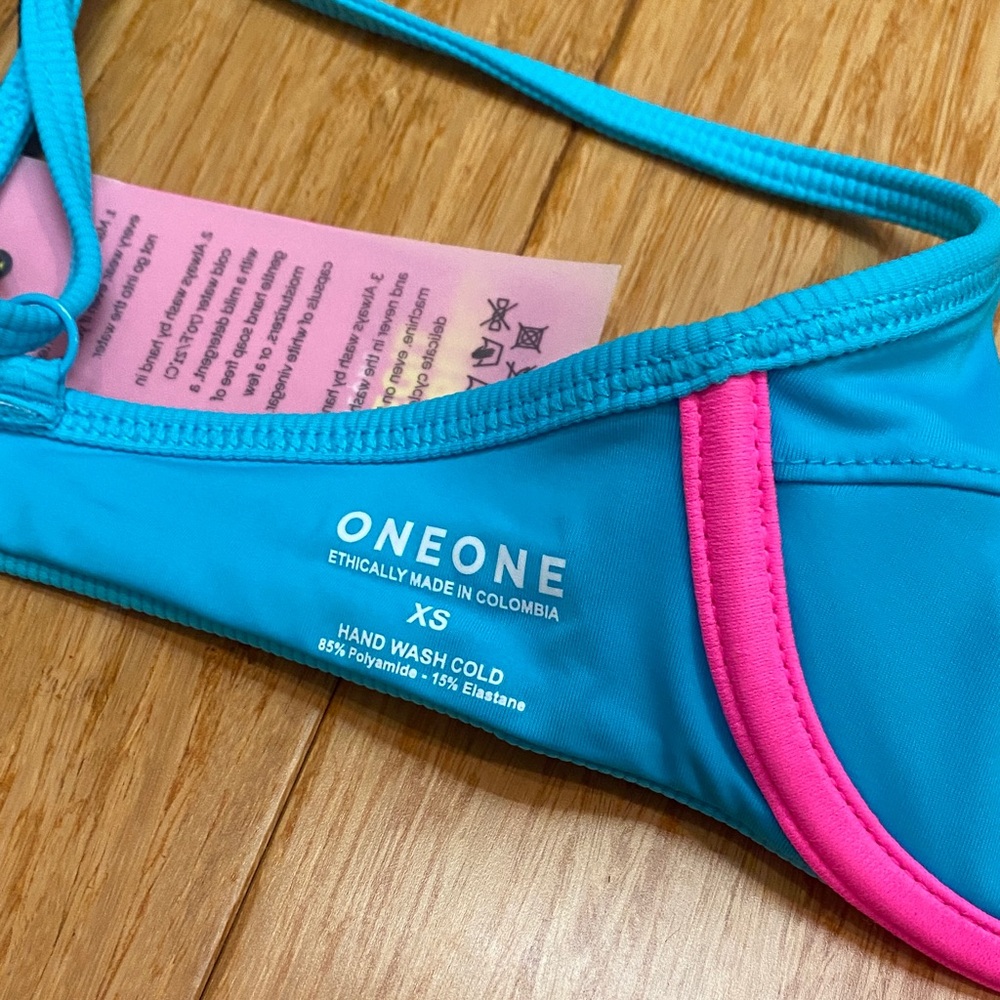 Vibrant Blue and Pink Bikini Set - Picture 7 of 7